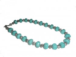 Turquoise Unique Necklace "Losange"...ON SALE!